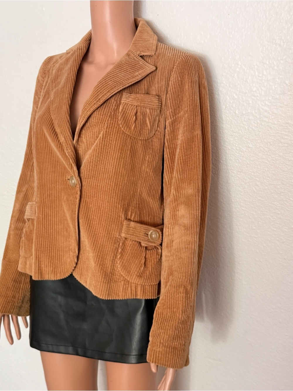 Banana Republic 100% Cotton Tan Corduroy Blazer Sz 8
